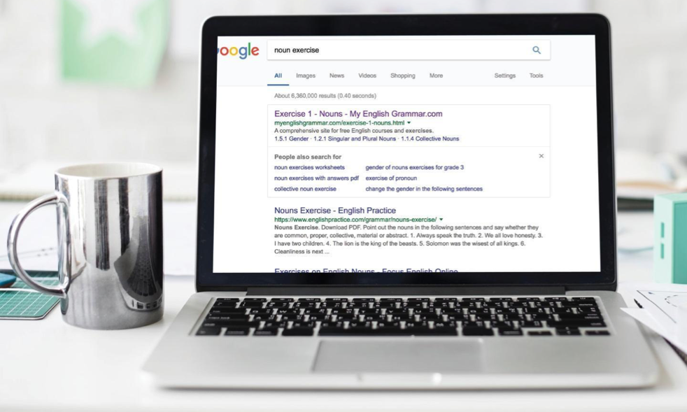 Photo showing first Google search result.