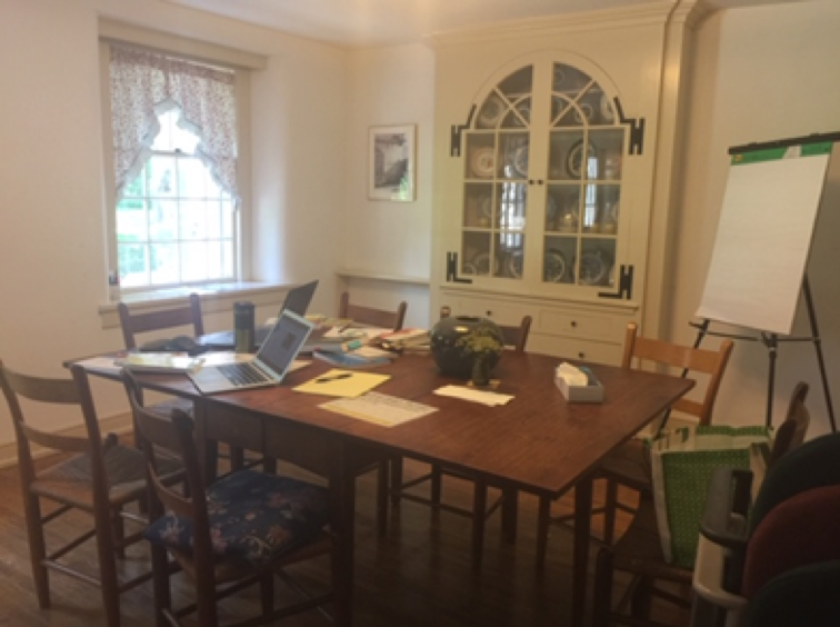 Photo of work space at Pendle Hill.