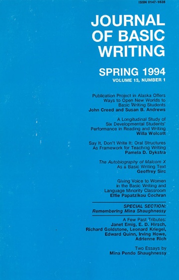 The Journal of Basic Writing