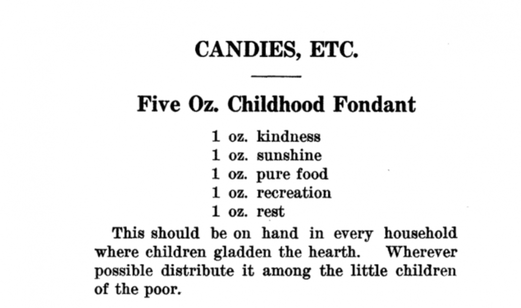 A recipe from "Candies, Inc" to make five ounces of childhood fondant.