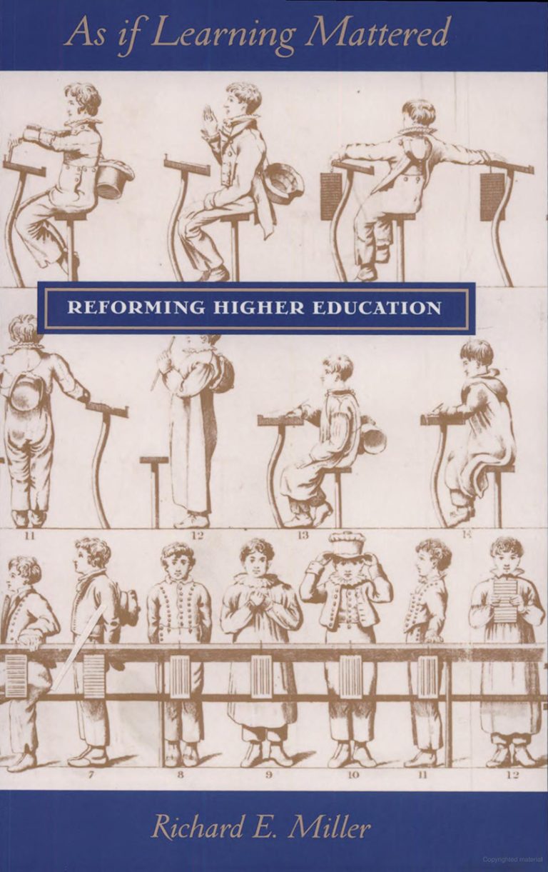 As If Learning Mattered