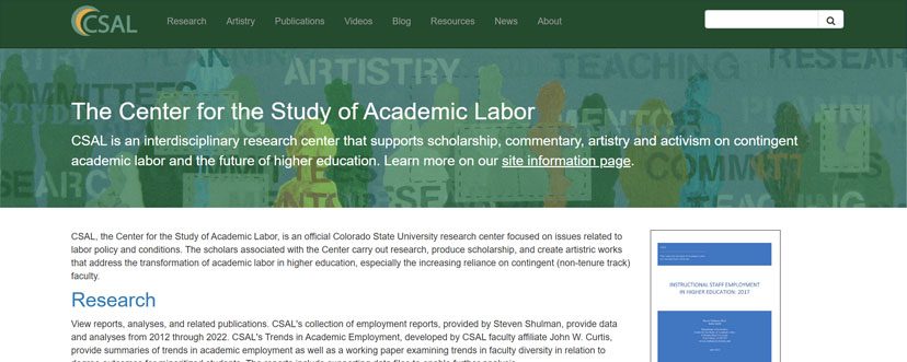 Screenshot - CSAL Website